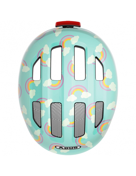 Kask dziecięcy Abus Smiley 3.0 LED Blue Rainbow