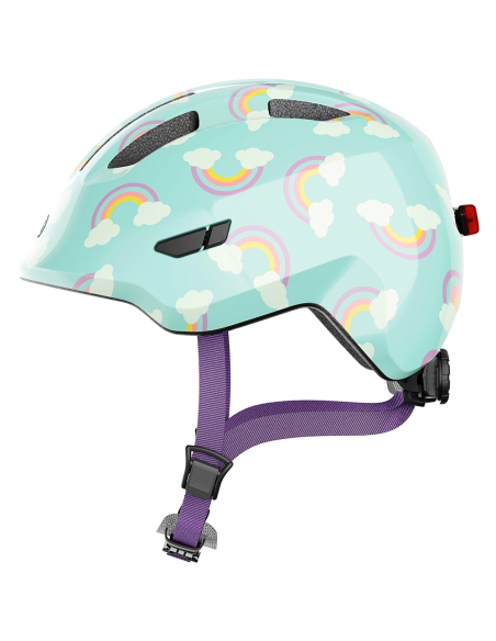 Kask dziecięcy Abus Smiley 3.0 LED Blue Rainbow