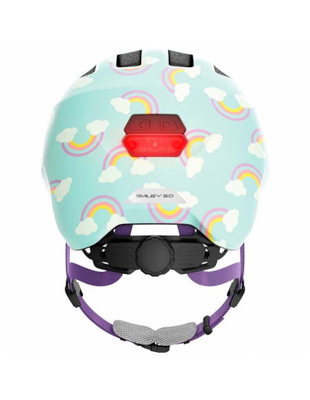 Kask dziecięcy Abus Smiley 3.0 LED Blue Rainbow