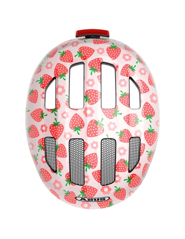 Kask dziecięcy Abus Smiley 3.0 LED Rose Strawberry