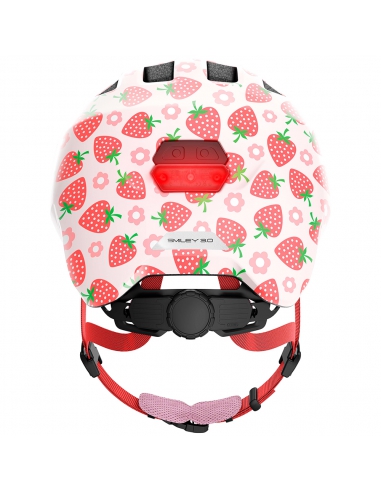 Kask dziecięcy Abus Smiley 3.0 LED Rose Strawberry