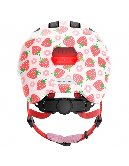 Kask dziecięcy Abus Smiley 3.0 LED Rose Strawberry