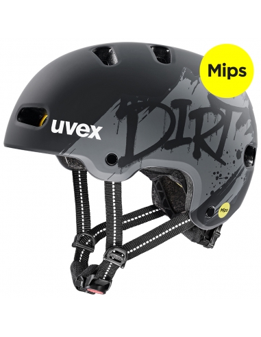Kask Uvex Kid 4 Style MIPS Dirt Black Mat