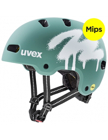 Kask Uvex Kid 4 Style MIPS Spray Sage Green Mat
