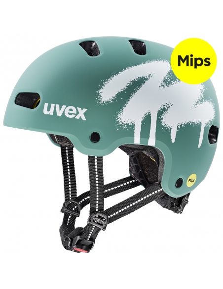 Kask Uvex Kid 4 Style MIPS Spray Sage Green Mat