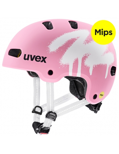 Kask Uvex Kid 4 Style MIPS Spray Strawberry Mat