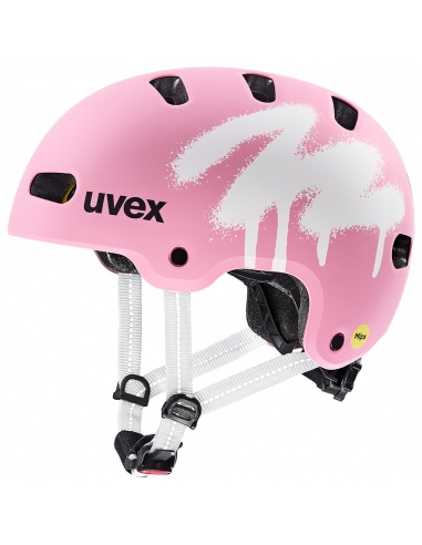 Kask Uvex Kid 4 Style MIPS Spray Strawberry Mat