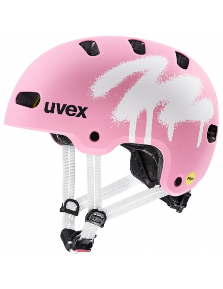 Kask Uvex Kid 4 Style MIPS Spray Strawberry Mat