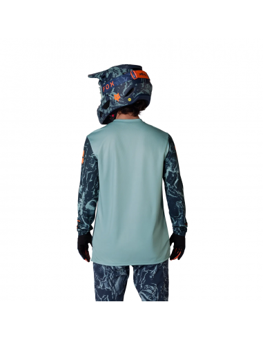 Koszulka rowerowa z długim rękawem FOX Junior Ranger Jersey Image Print Arctic Blue