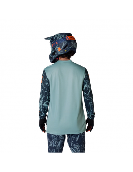 Koszulka rowerowa z długim rękawem FOX Junior Ranger Jersey Image Print Arctic Blue