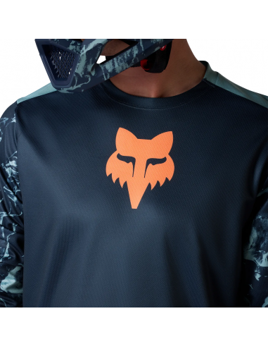 Koszulka rowerowa z długim rękawem FOX Junior Ranger Jersey Image Print Arctic Blue