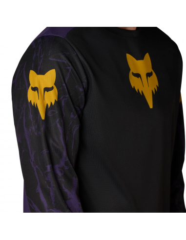 Koszulka rowerowa z długim rękawem FOX Junior Ranger Jersey Image Print Plum Purple
