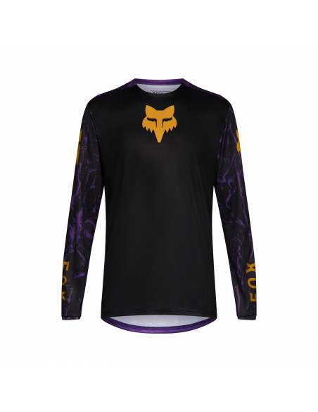 Koszulka rowerowa z długim rękawem FOX Junior Ranger Jersey Image Print Plum Purple