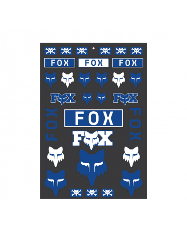 Naklejki FOX Legacy Track Sticker Pack Blue