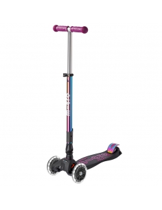Hulajnoga Maxi Micro Deluxe Foldable LED Neochrome Purple (składana, świecące koła)