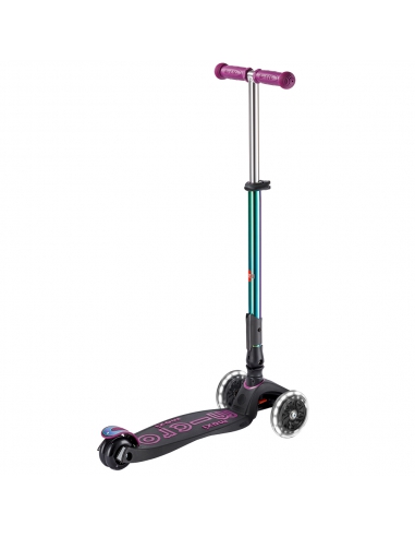 Hulajnoga Maxi Micro Deluxe Foldable LED Neochrome Purple (składana, świecące koła)