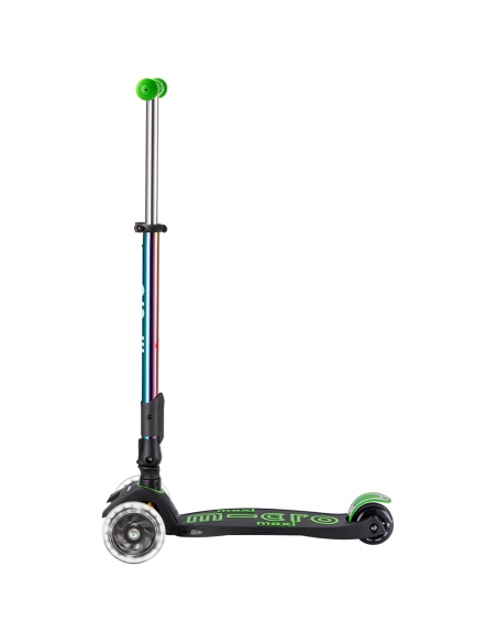 Hulajnoga Maxi Micro Deluxe Foldable LED Neochrome Green (składana, świecące koła)