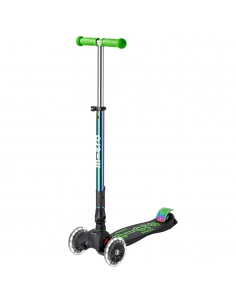 Hulajnoga Maxi Micro Deluxe Foldable LED Neochrome Green (składana, świecące koła)