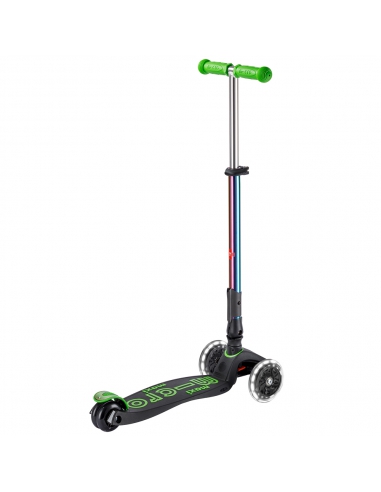 Hulajnoga Maxi Micro Deluxe Foldable LED Neochrome Green (składana, świecące koła)