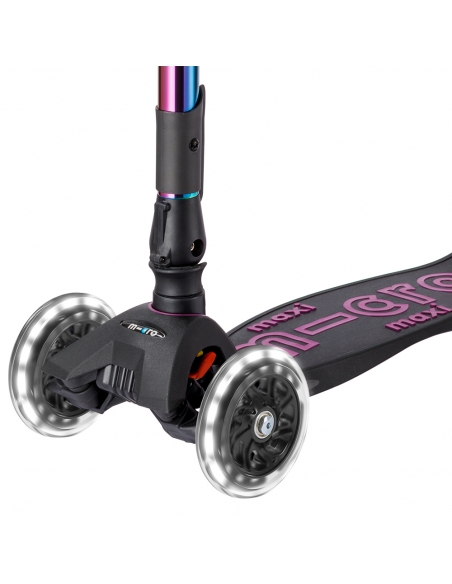 Hulajnoga Maxi Micro Deluxe Foldable LED Neochrome Purple (składana, świecące koła)