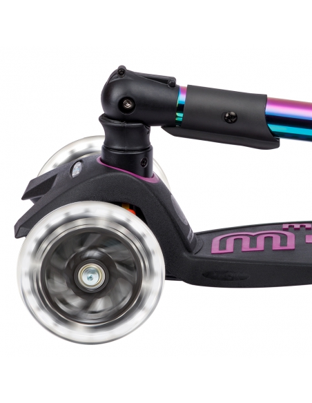 Hulajnoga Maxi Micro Deluxe Foldable LED Neochrome Purple (składana, świecące koła)