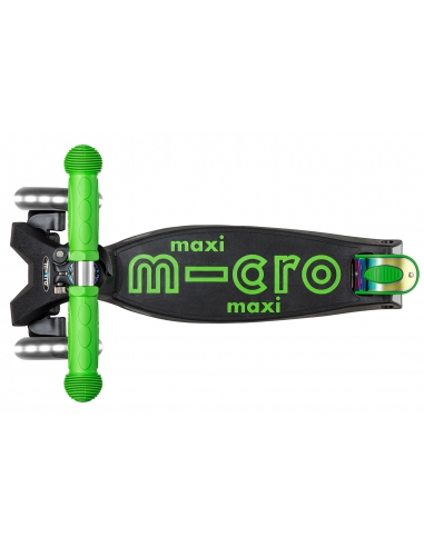 Hulajnoga Maxi Micro Deluxe Foldable LED Neochrome Green (składana, świecące koła)