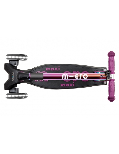 Hulajnoga Maxi Micro Deluxe Foldable LED Neochrome Purple (składana, świecące koła)