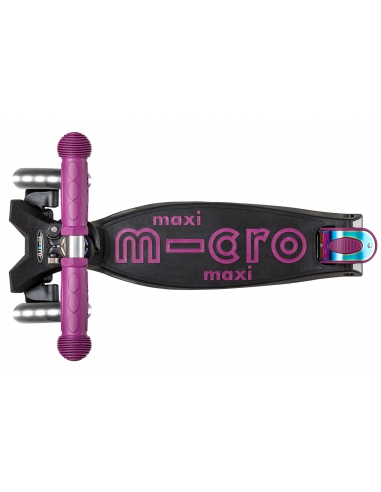 Hulajnoga Maxi Micro Deluxe Foldable LED Neochrome Purple (składana, świecące koła)