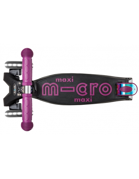 Hulajnoga Maxi Micro Deluxe Foldable LED Neochrome Purple (składana, świecące koła)