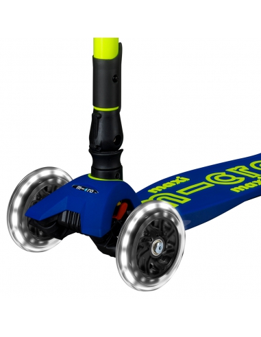 Hulajnoga Maxi Micro Deluxe Foldable NEON LED Canary Yellow (składana, świecące koła)