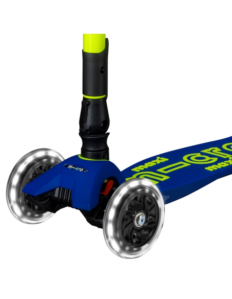 Hulajnoga Maxi Micro Deluxe Foldable NEON LED Canary Yellow (składana, świecące koła)