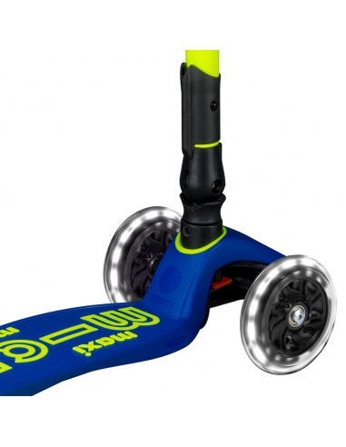 Hulajnoga Maxi Micro Deluxe Foldable NEON LED Canary Yellow (składana, świecące koła)