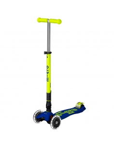 Hulajnoga Maxi Micro Deluxe Foldable NEON LED Canary Yellow (składana, świecące koła)