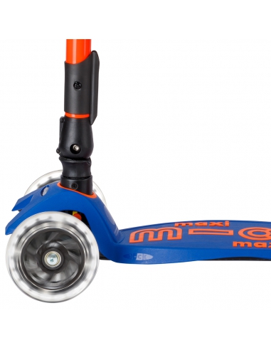 Hulajnoga Maxi Micro Deluxe Foldable NEON LED Blaze Orange (składana, świecące koła)