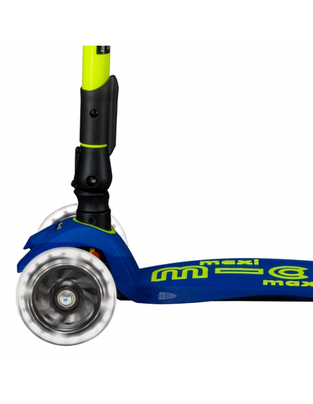 Hulajnoga Maxi Micro Deluxe Foldable NEON LED Canary Yellow (składana, świecące koła)