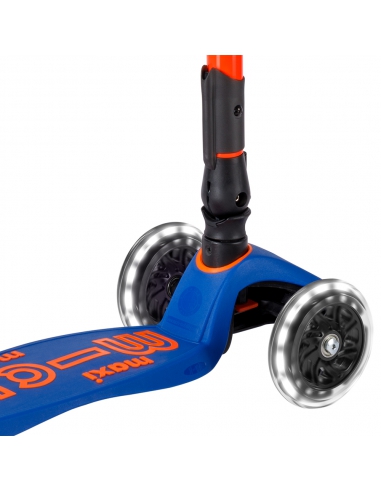 Hulajnoga Maxi Micro Deluxe Foldable NEON LED Blaze Orange (składana, świecące koła)