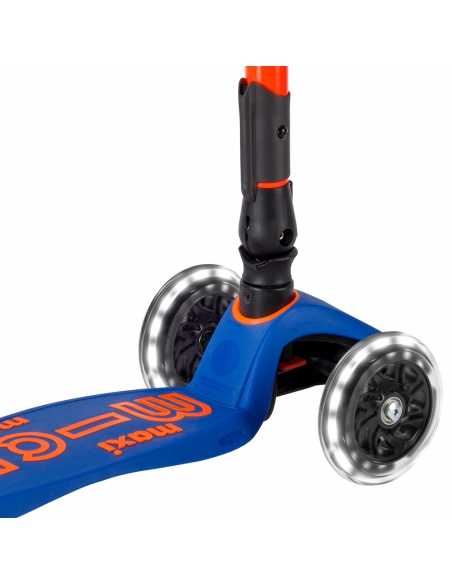 Hulajnoga Maxi Micro Deluxe Foldable NEON LED Blaze Orange (składana, świecące koła)
