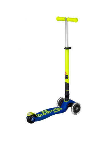 Hulajnoga Maxi Micro Deluxe Foldable NEON LED Canary Yellow (składana, świecące koła)