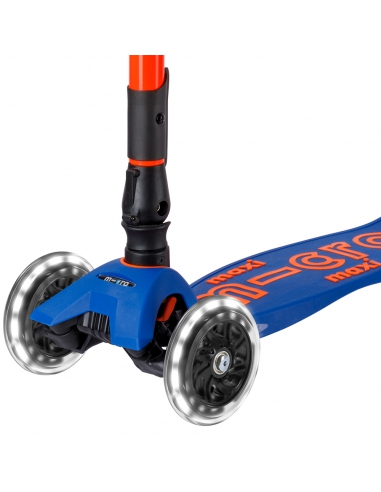 Hulajnoga Maxi Micro Deluxe Foldable NEON LED Blaze Orange (składana, świecące koła)