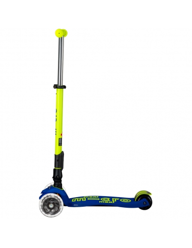 Hulajnoga Maxi Micro Deluxe Foldable NEON LED Canary Yellow (składana, świecące koła)