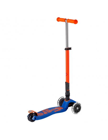 Hulajnoga Maxi Micro Deluxe Foldable NEON LED Blaze Orange (składana, świecące koła)