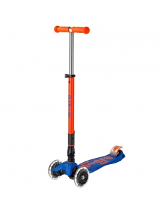 Hulajnoga Maxi Micro Deluxe Foldable NEON LED Blaze Orange (składana, świecące koła)