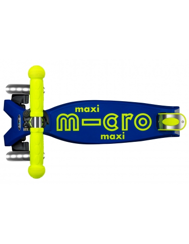 Hulajnoga Maxi Micro Deluxe Foldable NEON LED Canary Yellow (składana, świecące koła)