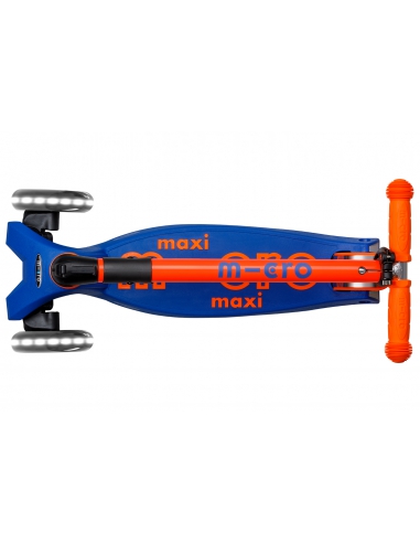 Hulajnoga Maxi Micro Deluxe Foldable NEON LED Blaze Orange (składana, świecące koła)