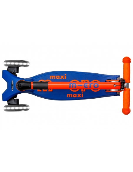 Hulajnoga Maxi Micro Deluxe Foldable NEON LED Blaze Orange (składana, świecące koła)
