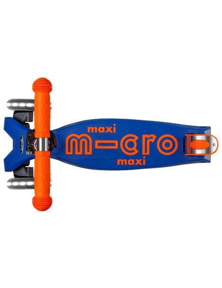 Hulajnoga Maxi Micro Deluxe Foldable NEON LED Blaze Orange (składana, świecące koła)