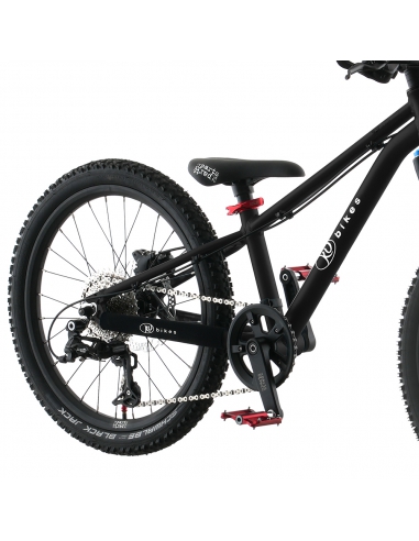 Rower dziecięcy KUbikes 20S DISC Black/Laser-Red - czarny z czerwonymi akcentami