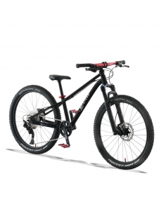 Rower dziecięcy KUbikes 24S DISC Black/Laser-Red - czarny...