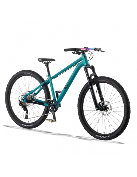 Rower dziecięcy KUbikes 26 DISC Turquoise/Laser-Rainbow - turkusowy z tęczowymi akcentami