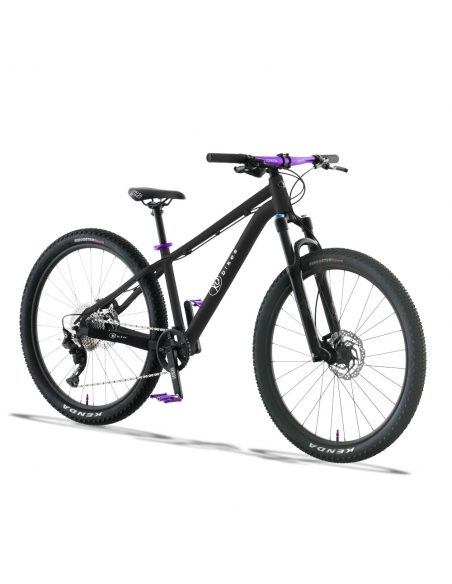 Rower dziecięcy KUbikes 26 DISC Black/Laser-Purple - czarny z fioletowymi akcentami